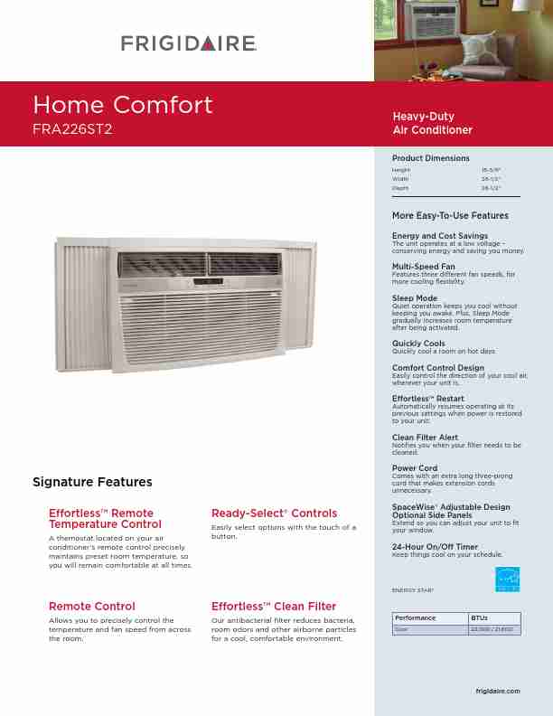 Frigidaire Air Conditioner FRA226ST2-page_pdf